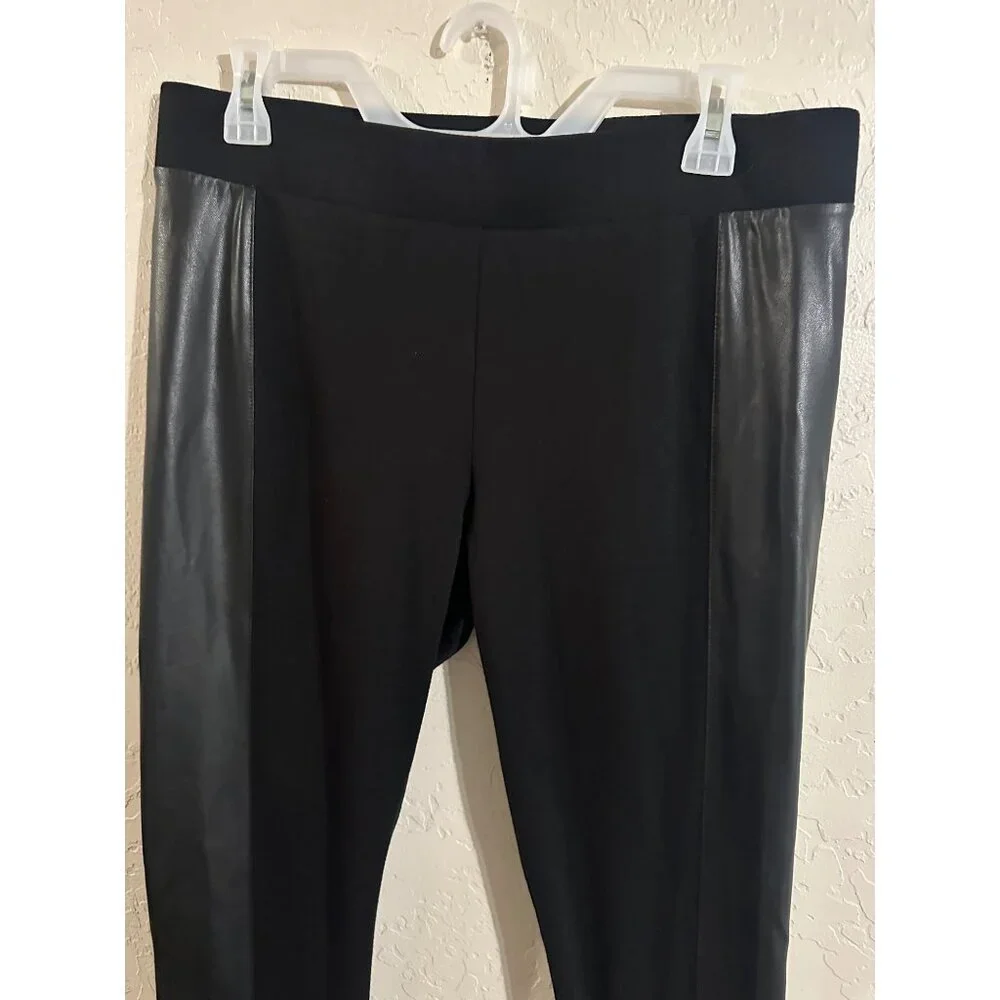 Y Cabi Black Moto Faux Leather Skinny “Bexley” Leggings - Picture 6 of 10